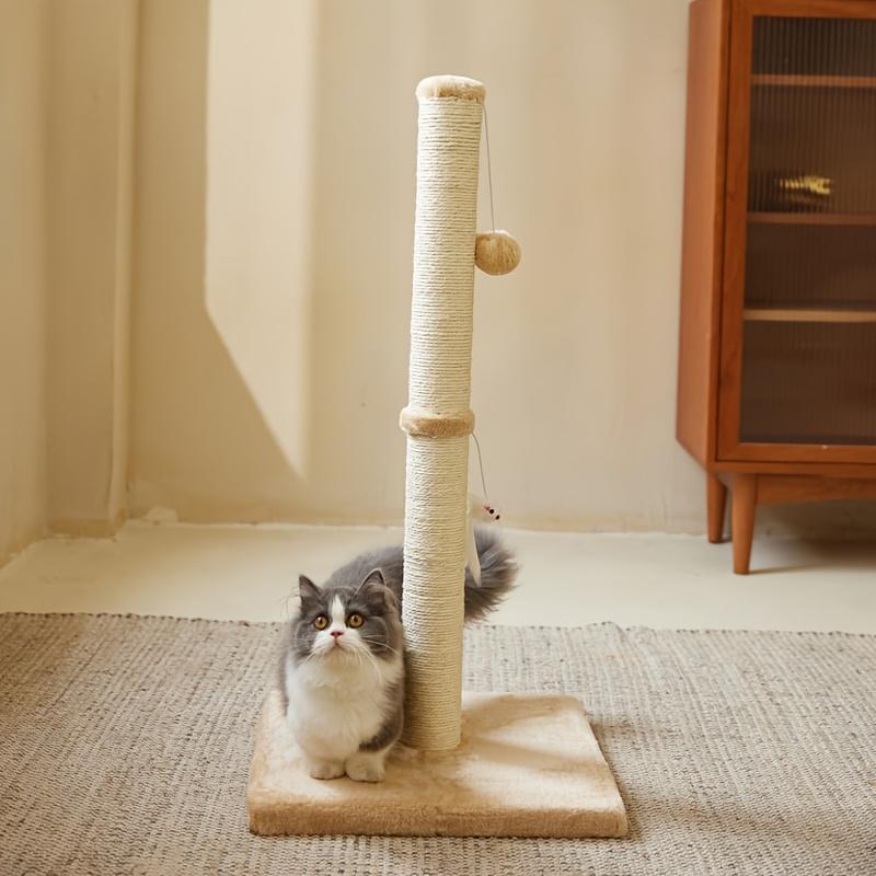 Sisal Cat Scratching Post with Hanging Ball Toy