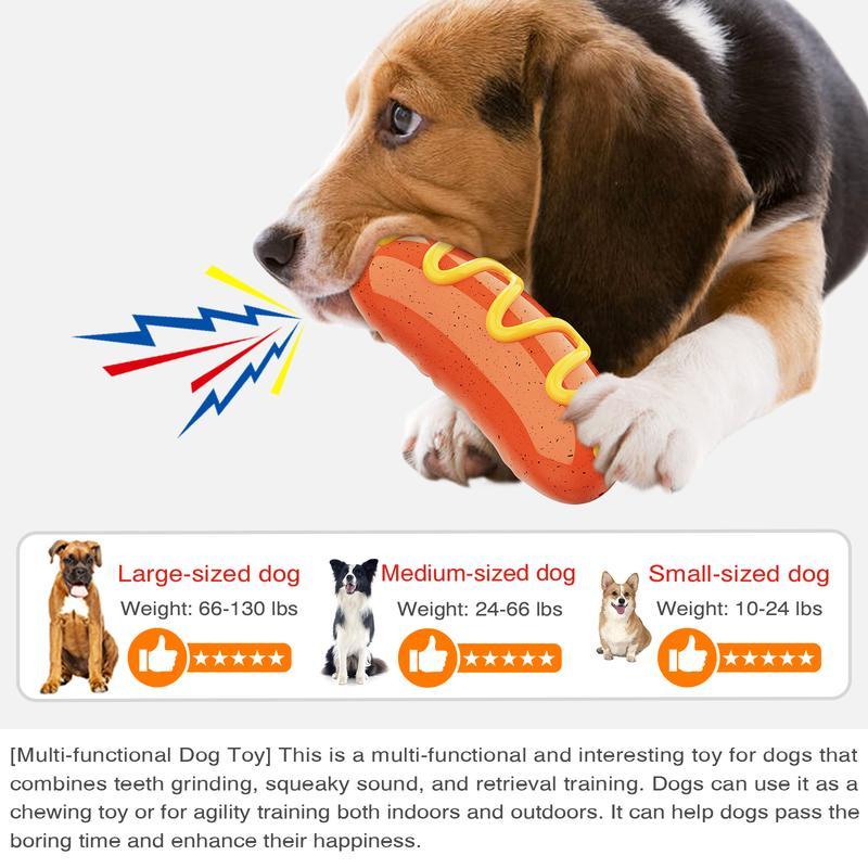 Squeaky Sausage Dog Toy – Tough Chew for Aggressive Chewers