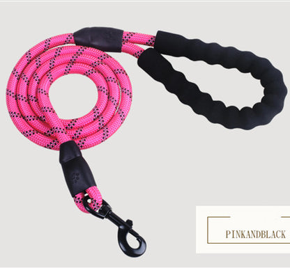 Reflective Nylon Dog Leash with Comfort Grip Handle