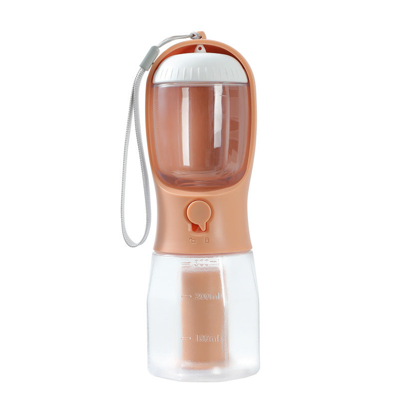 3-in-1 Portable Dog Travel Water Bottle with Food Container & Waste Bag Dispenser