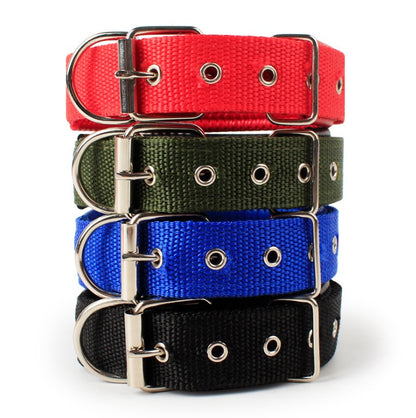 Adjustable Nylon Dog Collar with Soft Padded Lining