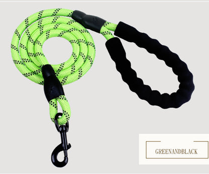 Reflective Nylon Dog Leash with Comfort Grip Handle