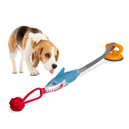 Shark Tug Suction Cup Dog Toy – Interactive Tug & Chew Toy for Active Dogs