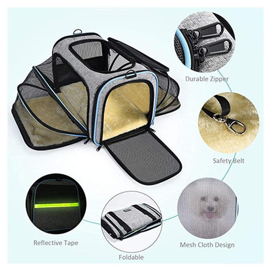 🐾 Pet Travel Haven — Expandable, Breathable & Road-Trip Ready!