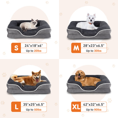 Orthopedic Memory Foam Pet Bed with Washable Cover