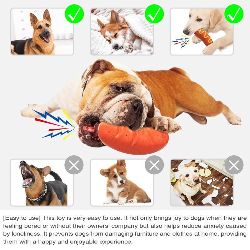 Squeaky Sausage Dog Toy – Tough Chew for Aggressive Chewers