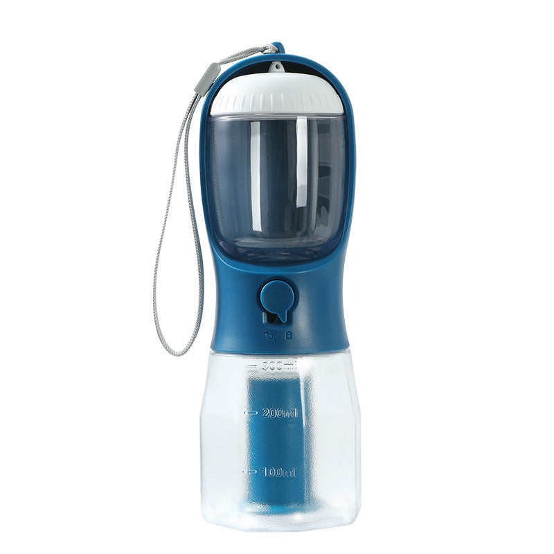 3-in-1 Portable Dog Travel Water Bottle with Food Container & Waste Bag Dispenser