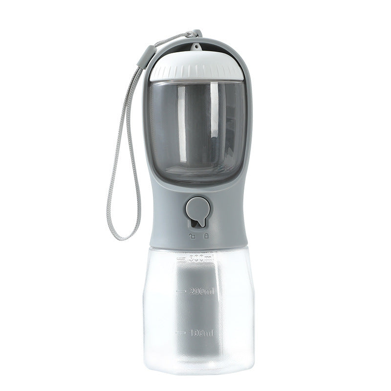 3-in-1 Portable Dog Travel Water Bottle with Food Container & Waste Bag Dispenser