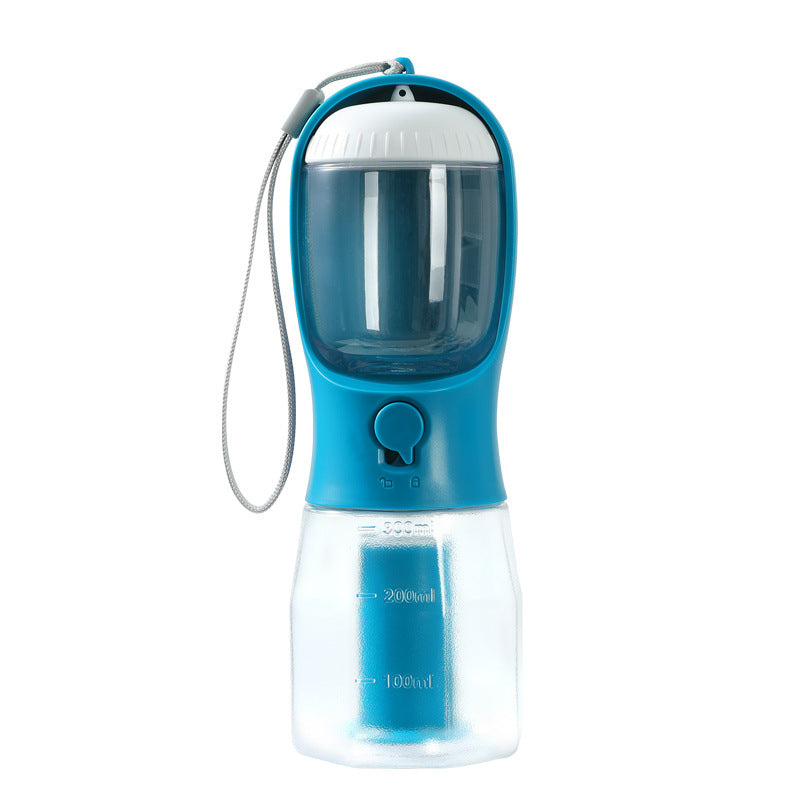 3-in-1 Portable Dog Travel Water Bottle with Food Container & Waste Bag Dispenser
