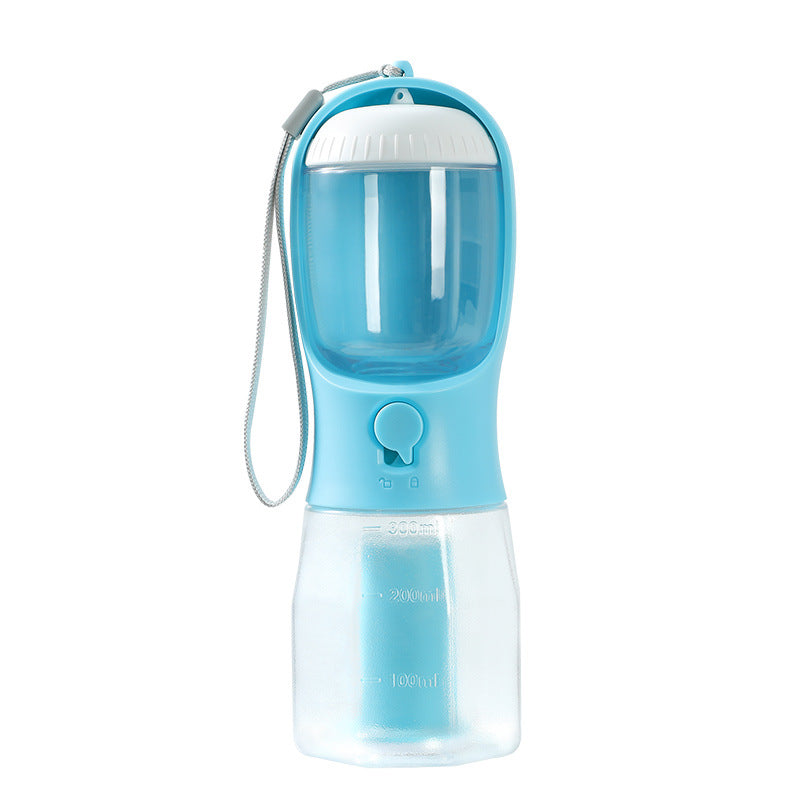 3-in-1 Portable Dog Travel Water Bottle with Food Container & Waste Bag Dispenser