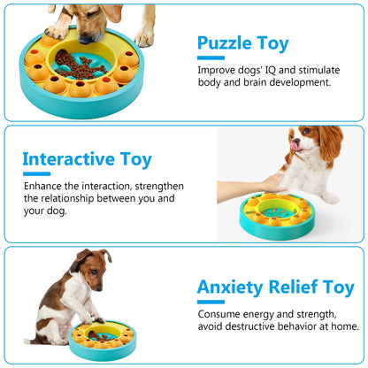 Slow Feeder Dog Puzzle Bowl – Interactive Dog Food Puzzle Toy for Mental Enrichment