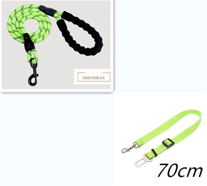 Reflective Nylon Dog Leash with Comfort Grip Handle