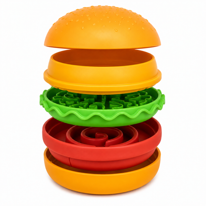 5-in-1 Burger Stack Pet Feeding Station