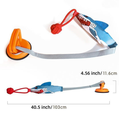 Shark Tug Suction Cup Dog Toy – Interactive Tug & Chew Toy for Active Dogs