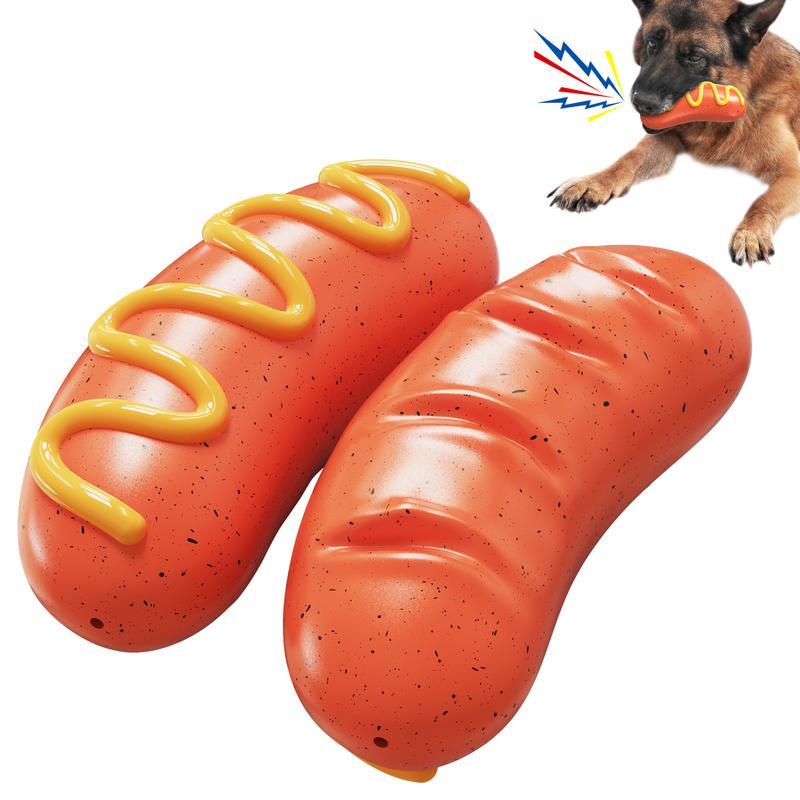 Squeaky Sausage Dog Toy – Tough Chew for Aggressive Chewers