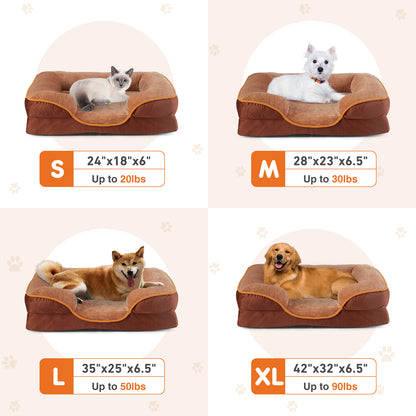 Orthopedic Memory Foam Pet Bed with Washable Cover