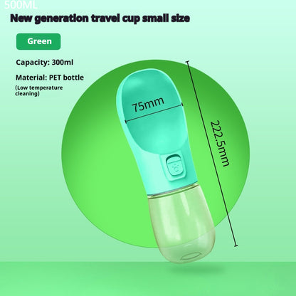 Portable Dog Travel Water Bottle with Drinking Bowl