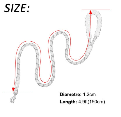 Reflective Nylon Dog Leash with Comfort Grip Handle