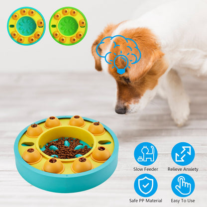 Slow Feeder Dog Puzzle Bowl – Interactive Dog Food Puzzle Toy for Mental Enrichment