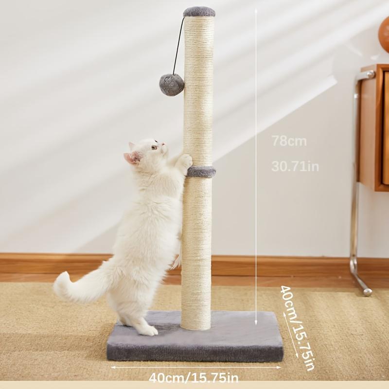 Sisal Cat Scratching Post with Hanging Ball Toy