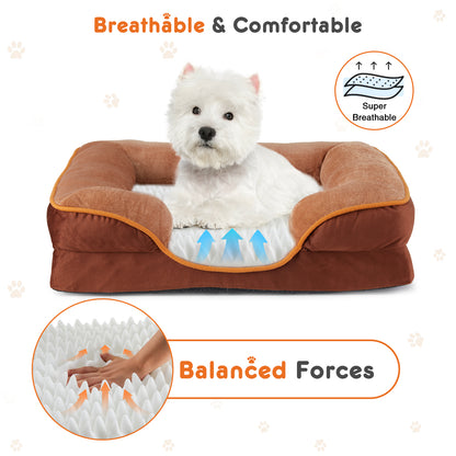 Orthopedic Memory Foam Pet Bed with Washable Cover