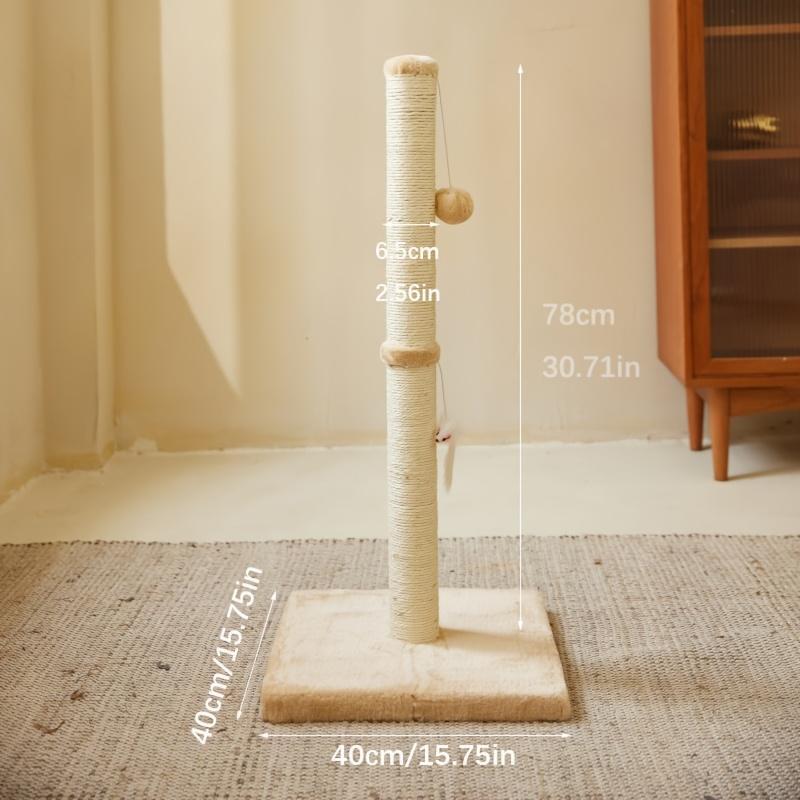 Sisal Cat Scratching Post with Hanging Ball Toy