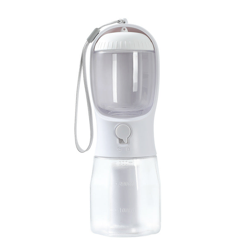 3-in-1 Portable Dog Travel Water Bottle with Food Container & Waste Bag Dispenser