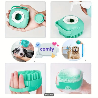Pet Grooming Kit for Dogs & Cats – Self-Cleaning Slicker Brush, Nail Clippers & Bath Brush (7-Piece Set)