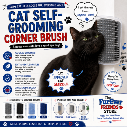 Cat Self-Grooming Wall & Corner Brush