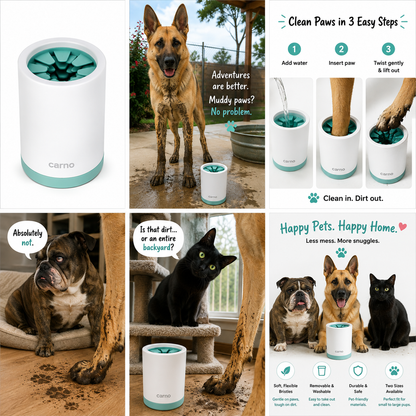 Pet Paw Cleaner Cup – Soft Bristle Foot Washer