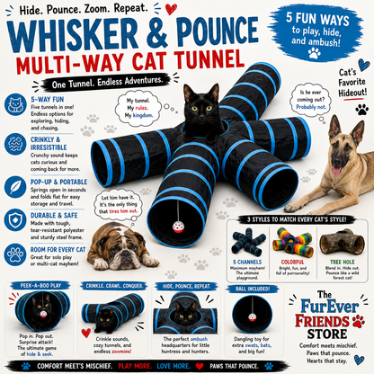 Whisker & Pounce Multi-Way Cat Tunnel