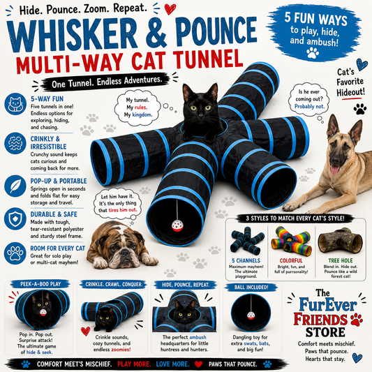 Whisker & Pounce Multi-Way Cat Tunnel