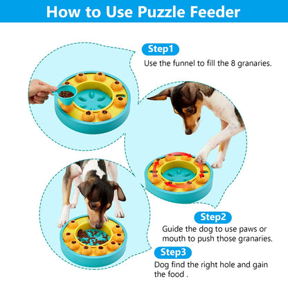 Slow Feeder Dog Puzzle Bowl – Interactive Dog Food Puzzle Toy for Mental Enrichment