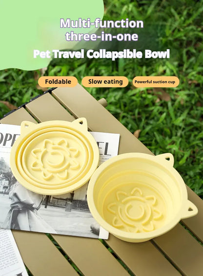 3-in-1 Collapsible Travel Pet Bowl