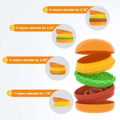 5-in-1 Burger Stack Pet Feeding Station