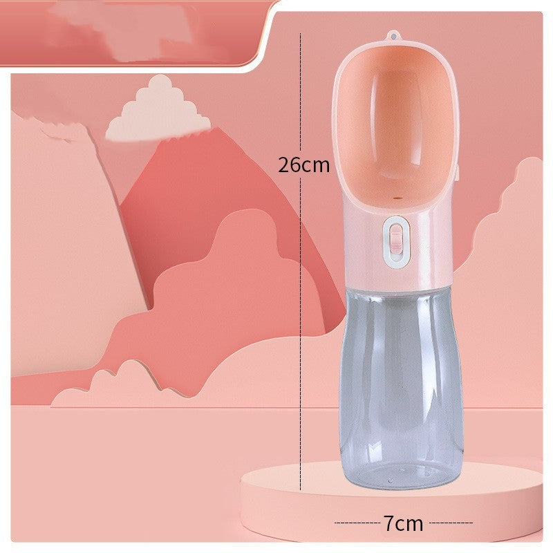 Portable Dog Travel Water Bottle with Drinking Bowl