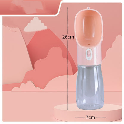 Portable Dog Travel Water Bottle with Drinking Bowl