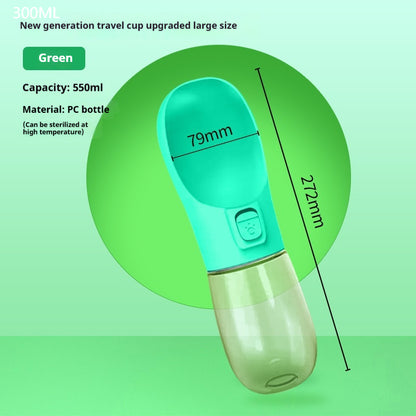 Portable Dog Travel Water Bottle with Drinking Bowl