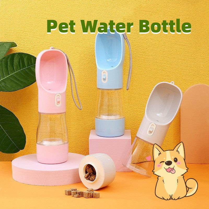 Portable Dog Travel Water Bottle with Drinking Bowl