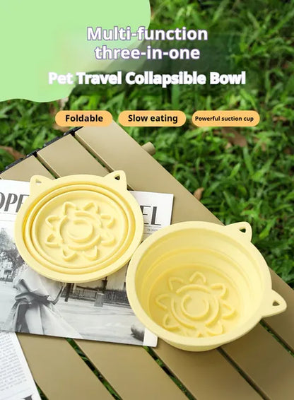 3-in-1 Collapsible Travel Pet Bowl