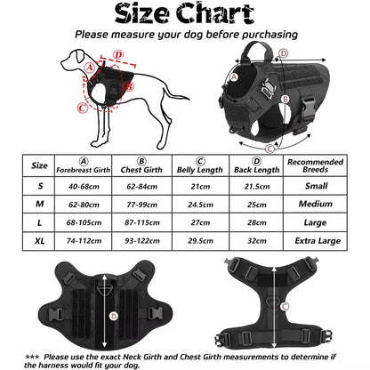TrailGuard™ Tactical Dog Harness & Leash Set – Heavy Duty Adjustable Adventure Harness