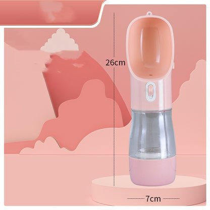 Portable Dog Travel Water Bottle with Drinking Bowl