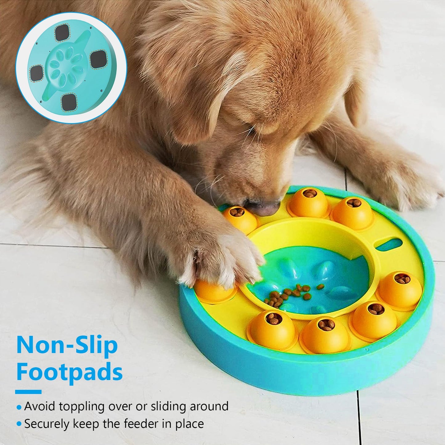 Slow Feeder Dog Puzzle Bowl – Interactive Dog Food Puzzle Toy for Mental Enrichment
