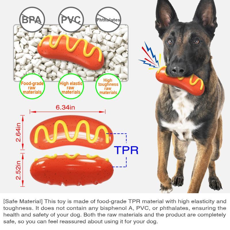 Squeaky Sausage Dog Toy – Tough Chew for Aggressive Chewers