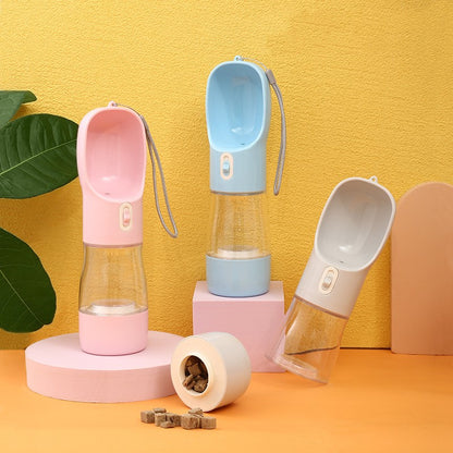 Portable Dog Travel Water Bottle with Drinking Bowl