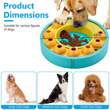 Slow Feeder Dog Puzzle Bowl – Interactive Dog Food Puzzle Toy for Mental Enrichment